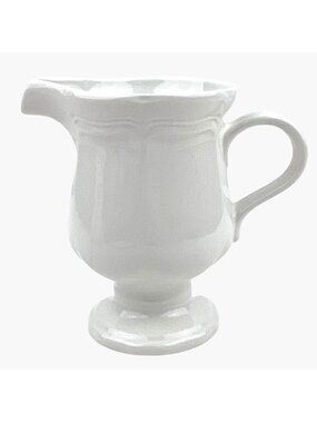 Mikasa White Ceramic Creamer Pitcher French Countryside F9000 EUC